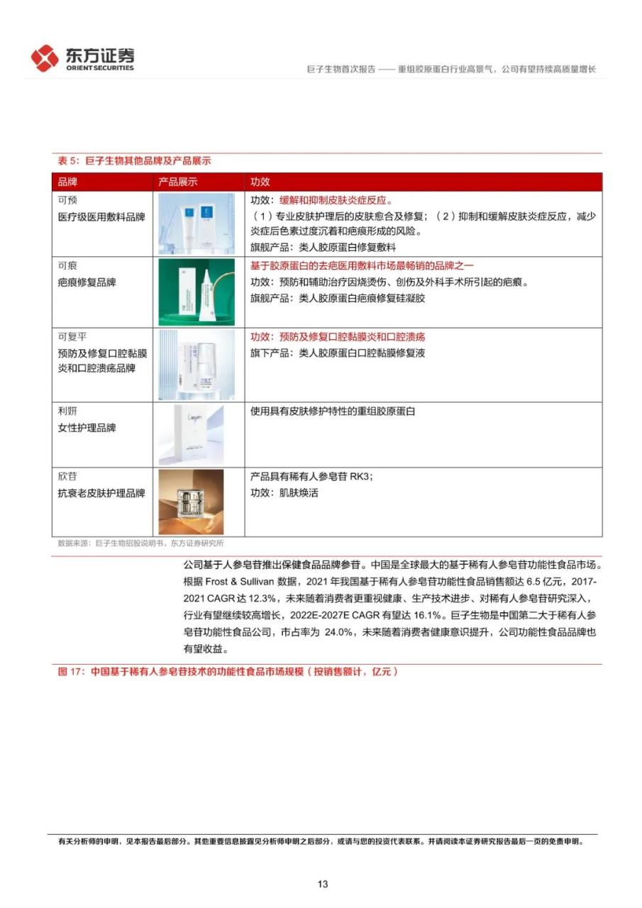 重组胶原蛋白行业高景气，公司有望持续高质量增长