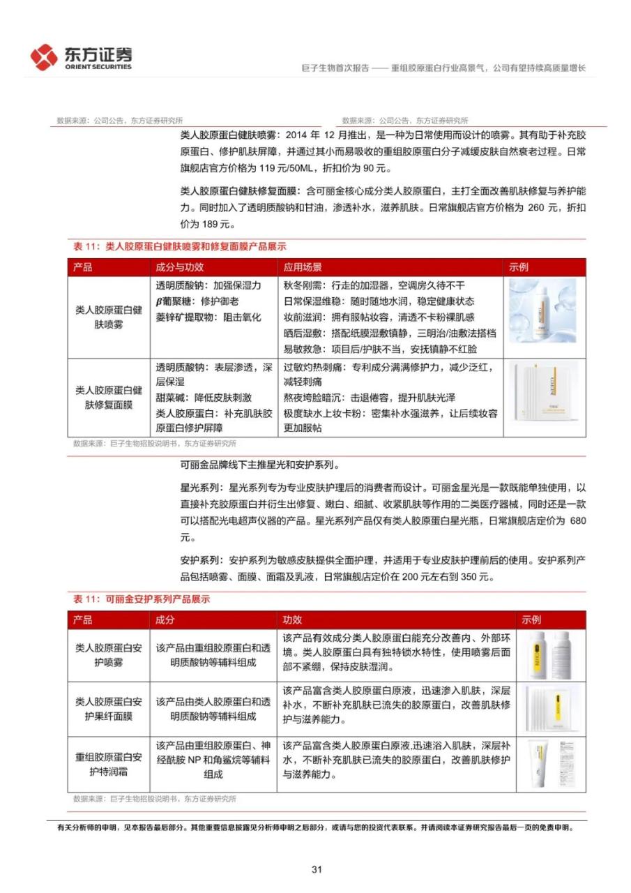 重组胶原蛋白行业高景气，公司有望持续高质量增长