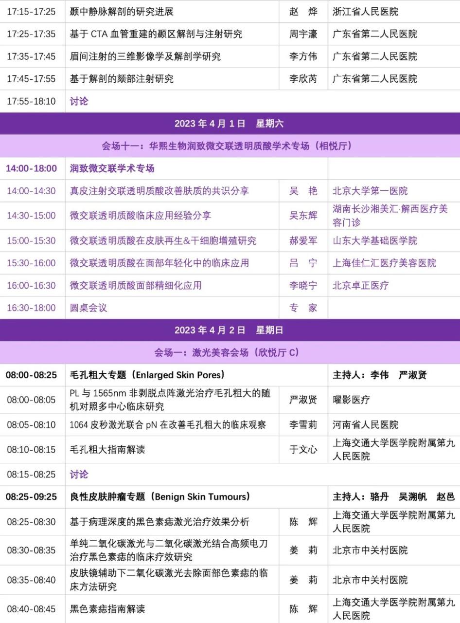 会议资讯 |第十届全国微创医学美容大会 大会日程