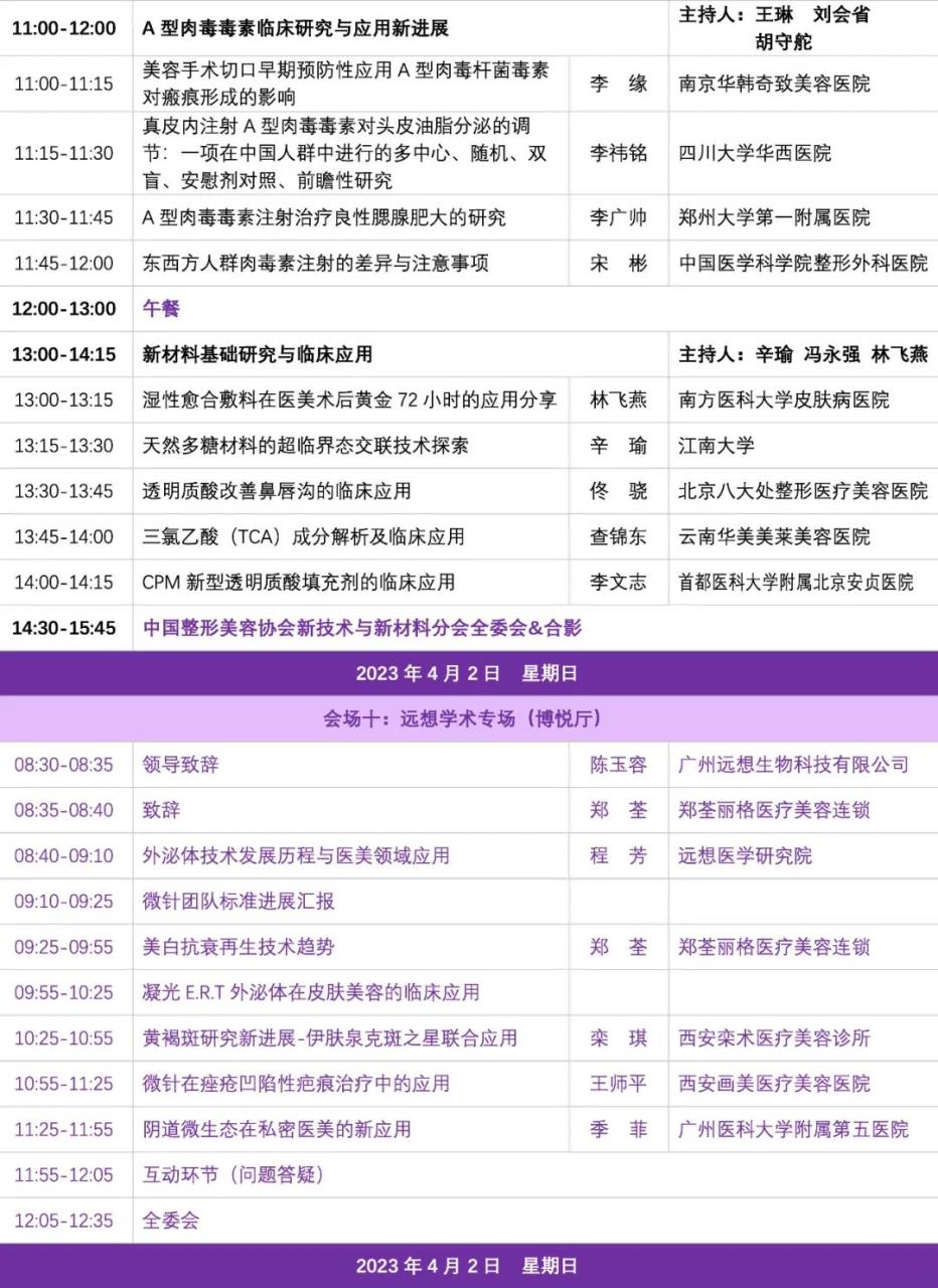 会议资讯 |第十届全国微创医学美容大会 大会日程