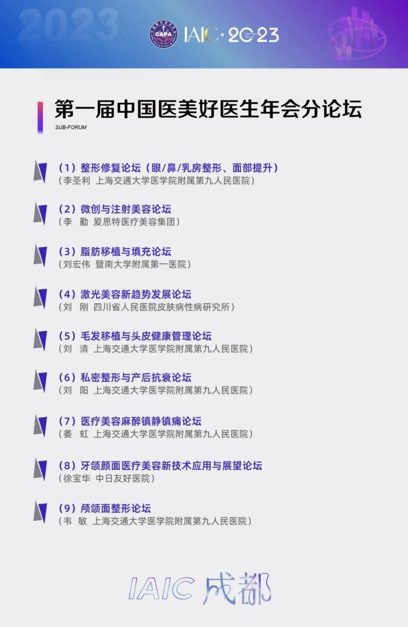会议通知：6月23日在成都举行第六届IAIC成都国际医美产业大会暨“医美之都”高峰会议