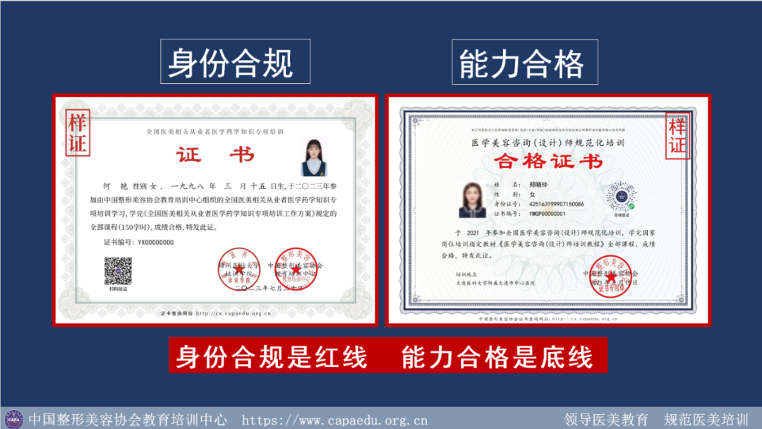 “身份合规是红线，能力合格是底线！” 做新时代合格医美咨询（设计）师
