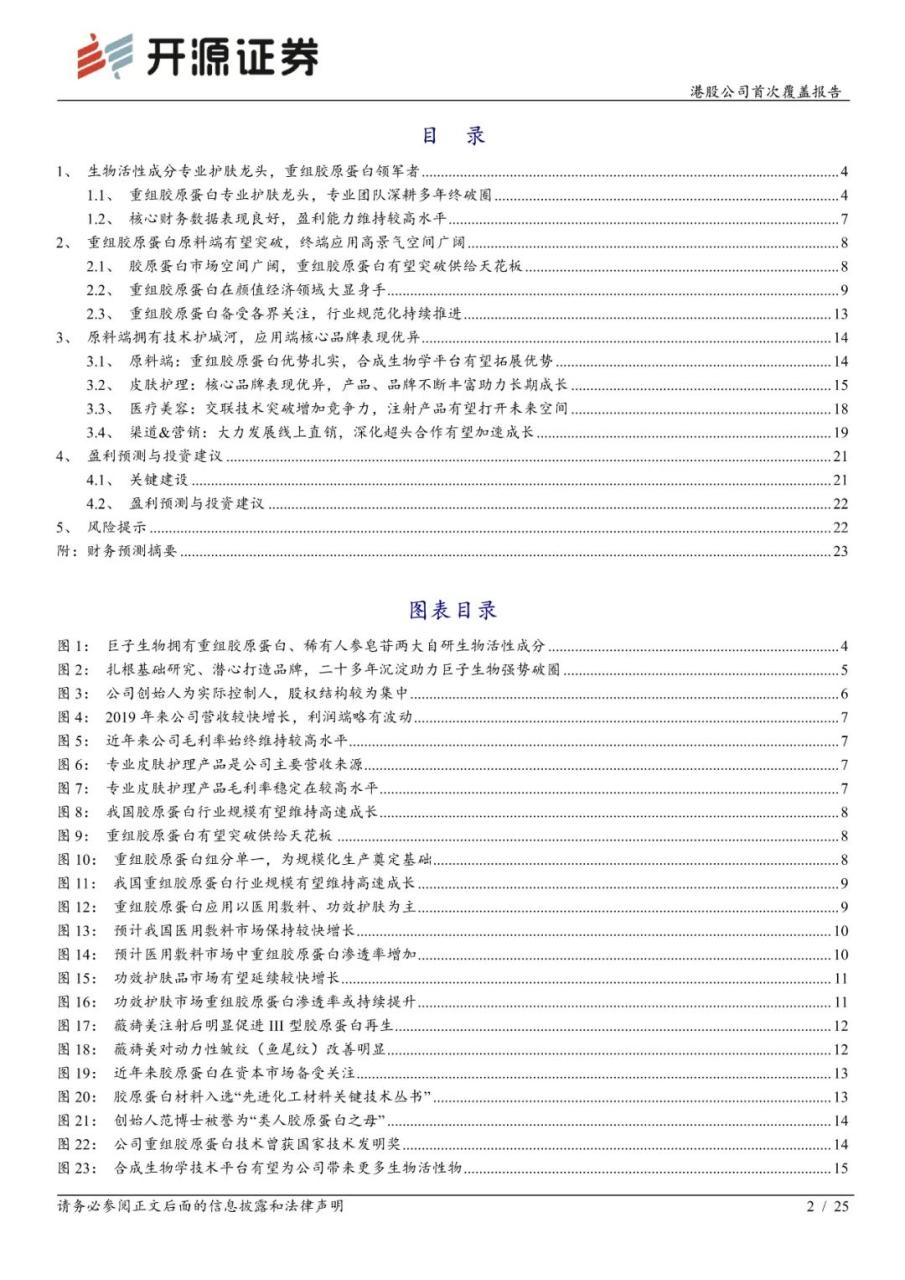 巨子生物-重组胶原蛋白领军者，品牌势能向上未来成长可期