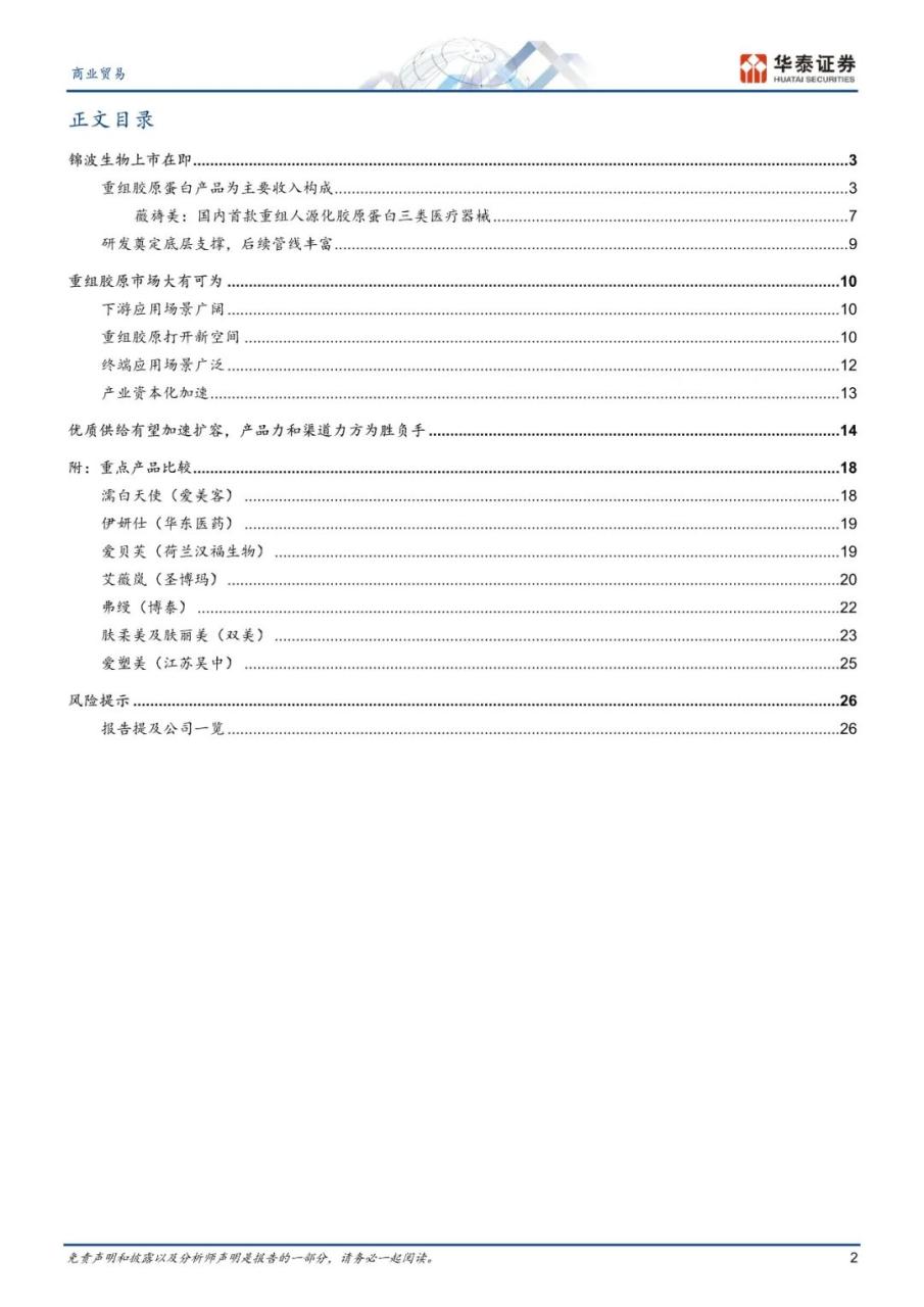 专题 | 胶原蛋白：《重组胶原蛋白，旭日方升》